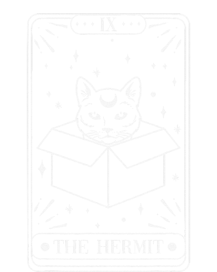 Funny Cat Hermit Tarot Card Witch Astrology Occult Halloween T-Shirt