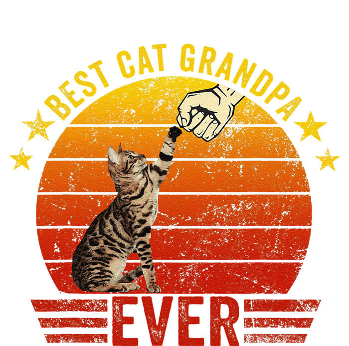 Best Cat Grandpa Ever Funny Fist Bump Gesture Vintage Style Sustainable Beanie