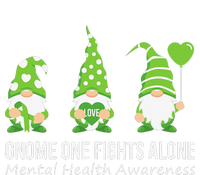 Gnome One Fights Alone Mental Health Awareness Green Ribbon T-Shirt