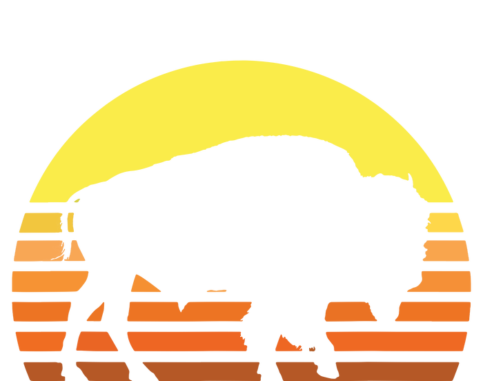 Native American Bison Buffalo Bull Western Indian Retro Sun Magnet