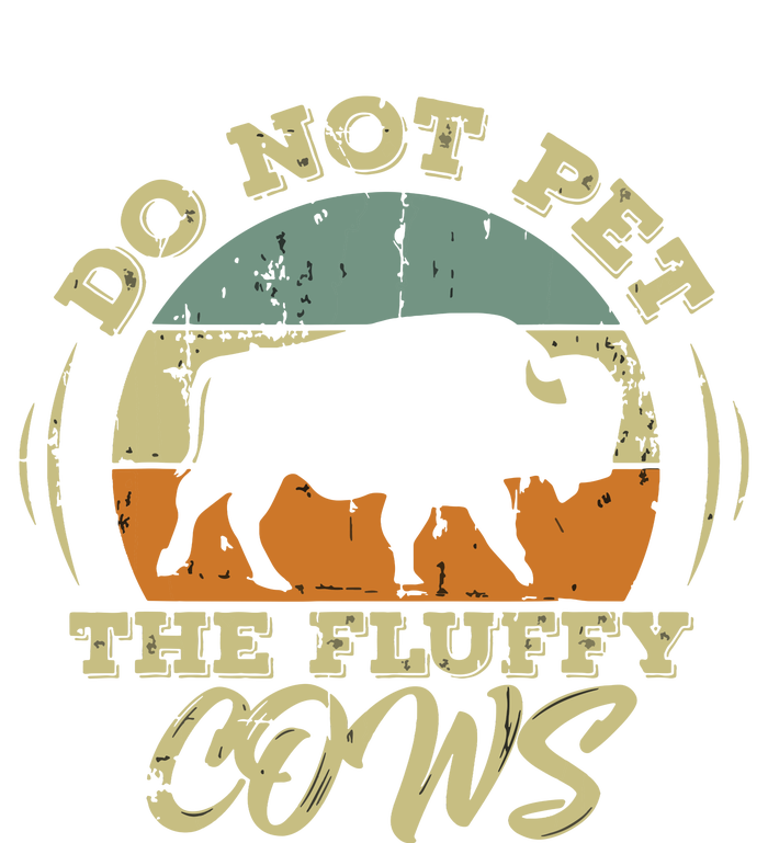 Retro Do Not Pet The Fluffy Cows Vintage Bison Buffalo T-Shirt