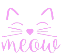 Meow Cute Cat Face Funny Quote For Cat Fans T-Shirt