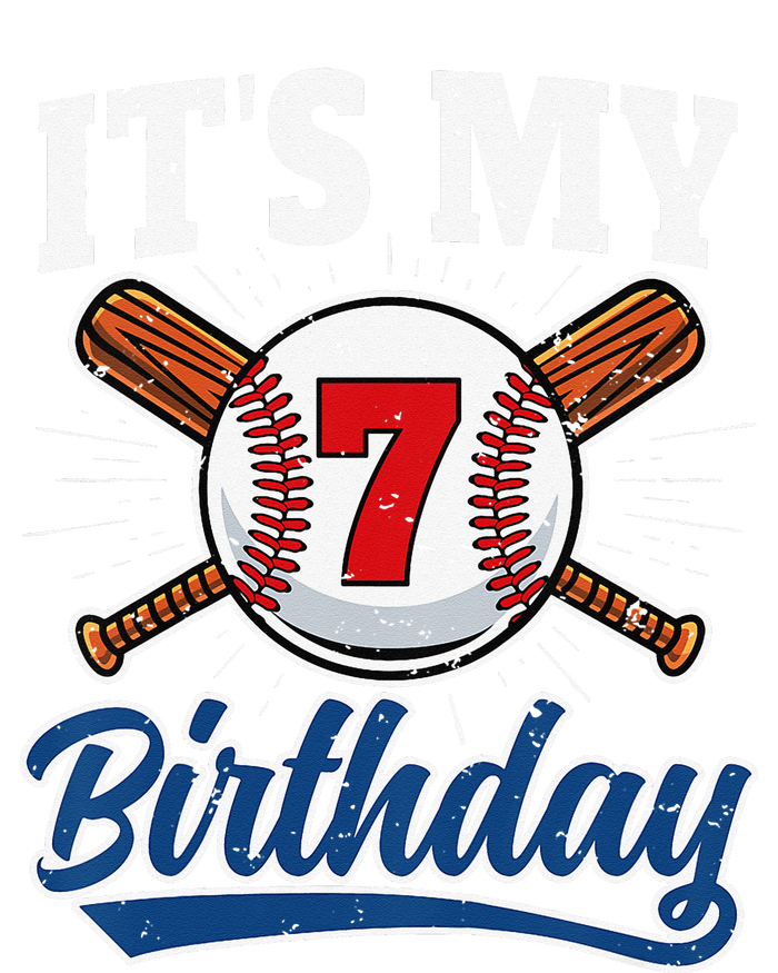  7 Years Old Baseball Player 7th Birthday Party   Women's Crop Top Tee