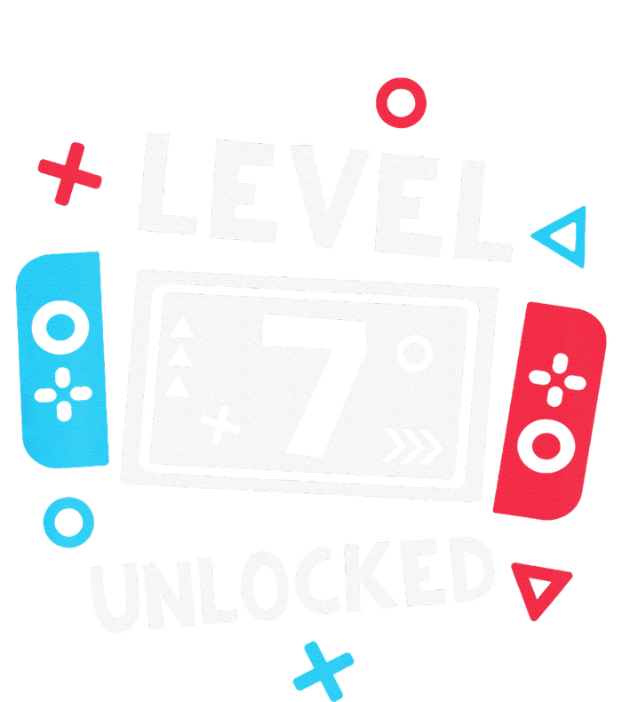  7th Birthday Shirt  Level 7 Unlocked Video Game Party 7-Panel Snapback Hat