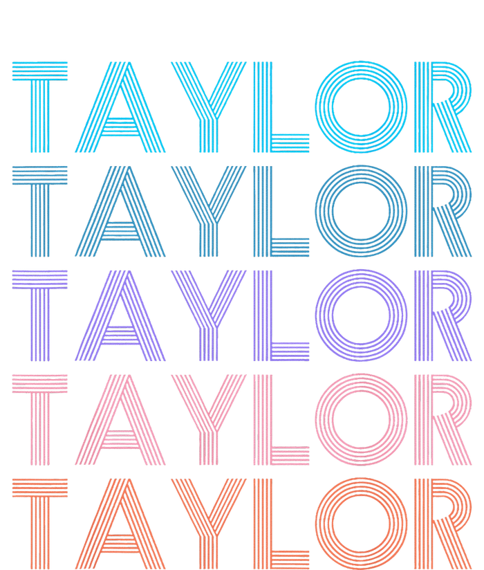 Modern Repeated Text Taylor First Name Gift Taylor lover T-Shirt