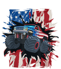 Monster Truck 4th Of JulyBoy American Flag Men USA T-Shirt