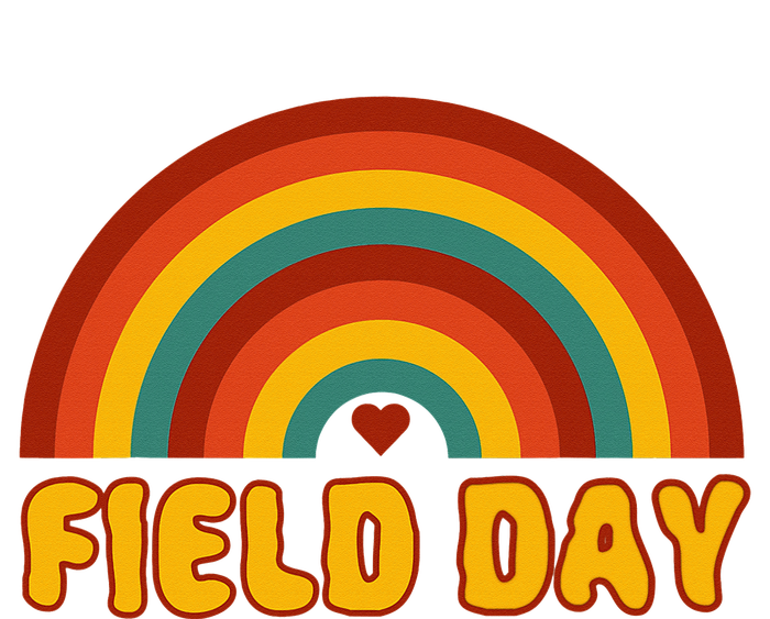 Retro field day yellow rainbow field day teachers Kids T-Shirt