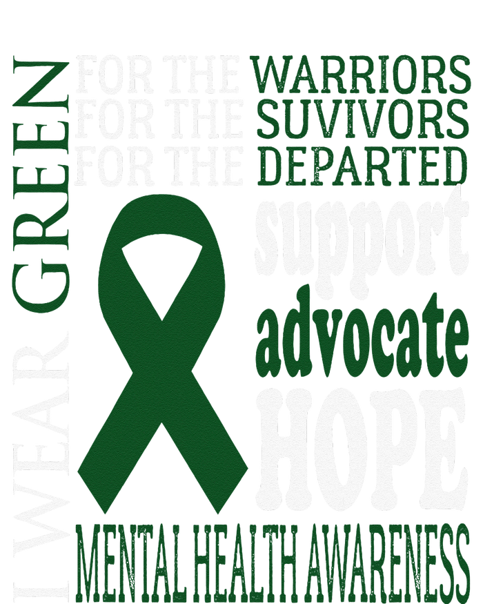 Mental Health Matters Green Ribbon Mental Health Awareness T-Shirt