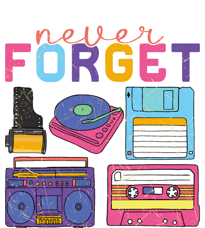 Never Forget Cassette Floppy Disk VHS CD Baby Bodysuit