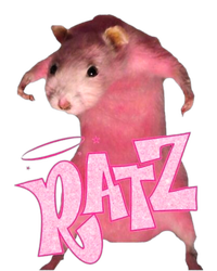 Ratz Funny Rat Funny Mouse Ratz Pink Ratz Mouse Meme Flat Bill Trucker Hat