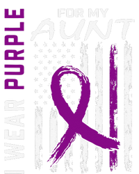 I Wear Purple For My Aunt Lupus Awareness American Flag T-Shirt