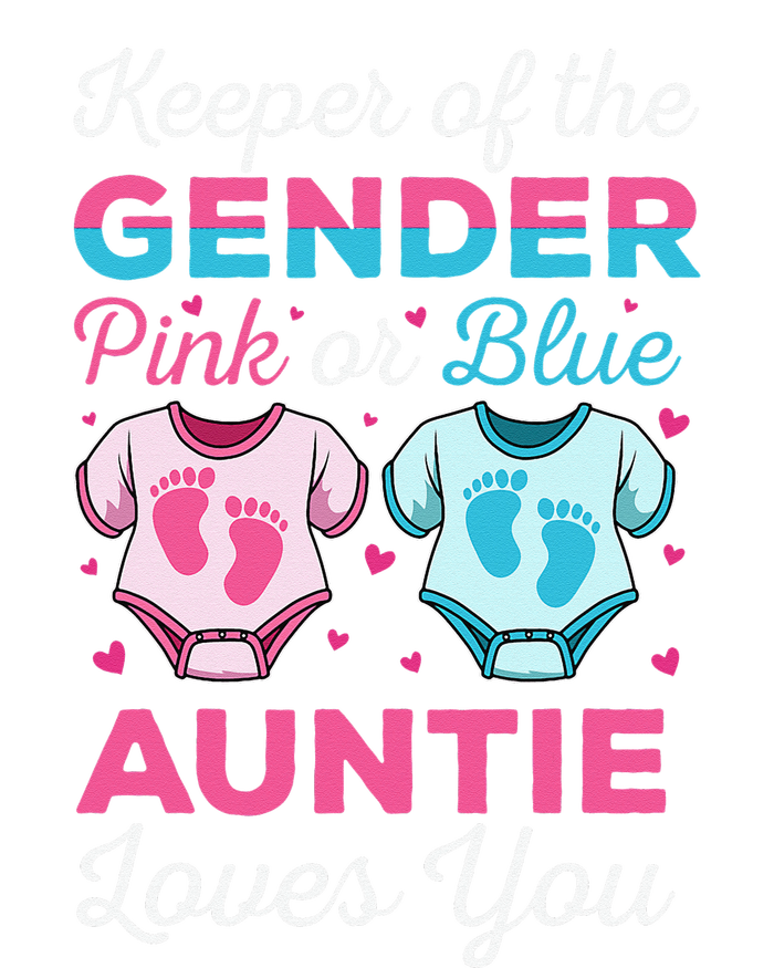 Keeper Of The Gender Auntie Loves You Baby Announcement Aunt Cooling Performance Long Sleeve Crew