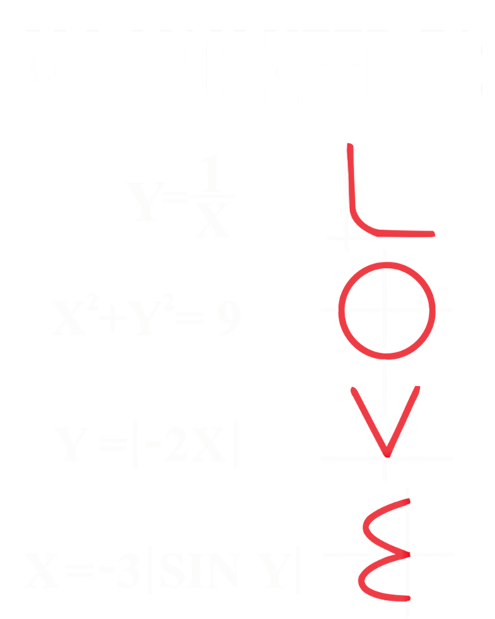 All You Need Is Love Funny Cute Math Equation Cool Gift T-Shirt