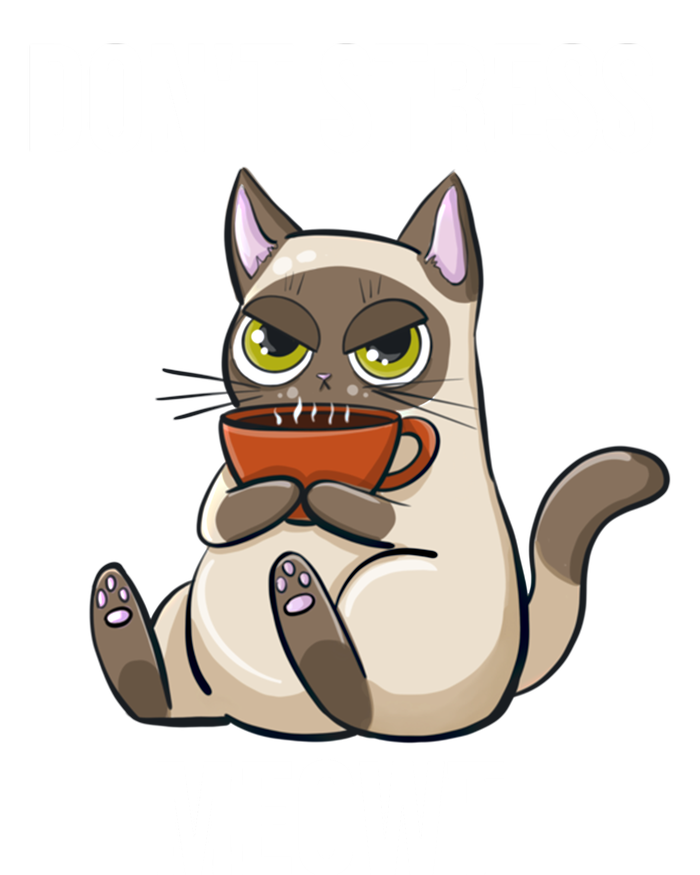 Dont Stress Meowt Funny Sarcastic Coffee Cat Gift Bumper Sticker