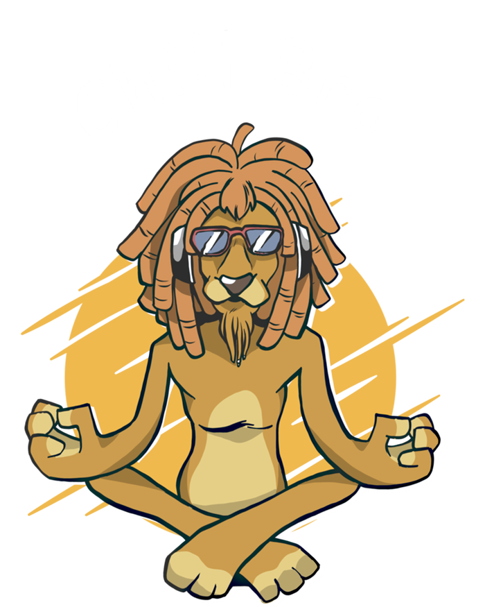 Funny Rasta Lion Chill Bro Namaste Yoga Cool Gift T-Shirt