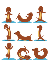 Funny Weiner Dogs Yoga Asana Poses Meditation Lovers Masters Cute Gift T-Shirt