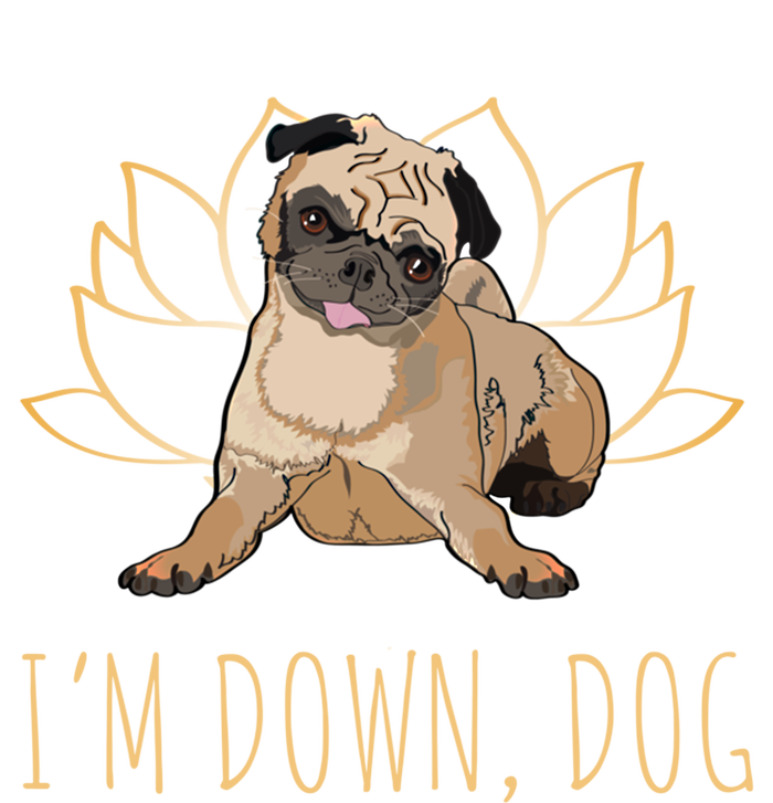 Funny Yoga Dog Pun Im Down Dog Spiritual Namaste Pug Lover Gift Bumper Sticker