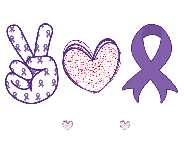 Peace Love Cure Fibromyalgia Awareness Month Warrior Fighter Gift T-Shirt