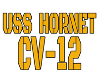 Uss Hornet Cvgift12 Aircraft Carrier Veterans Day Front And Back Funny Gift T-Shirt