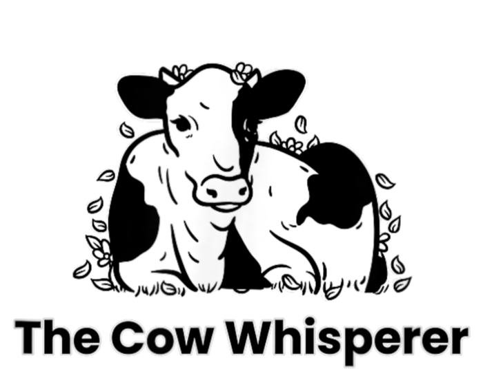 The Cow Whisperer Cute Black And White Resting Cow T-Shirt