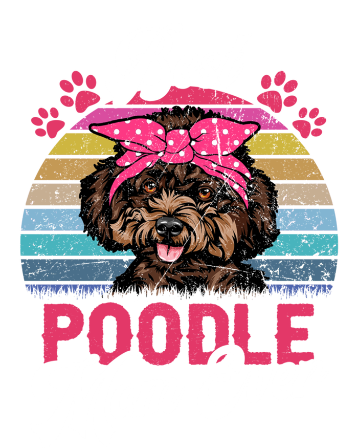 Vintage Best Poodle Mom Ever Gift Full Zip Hoodie