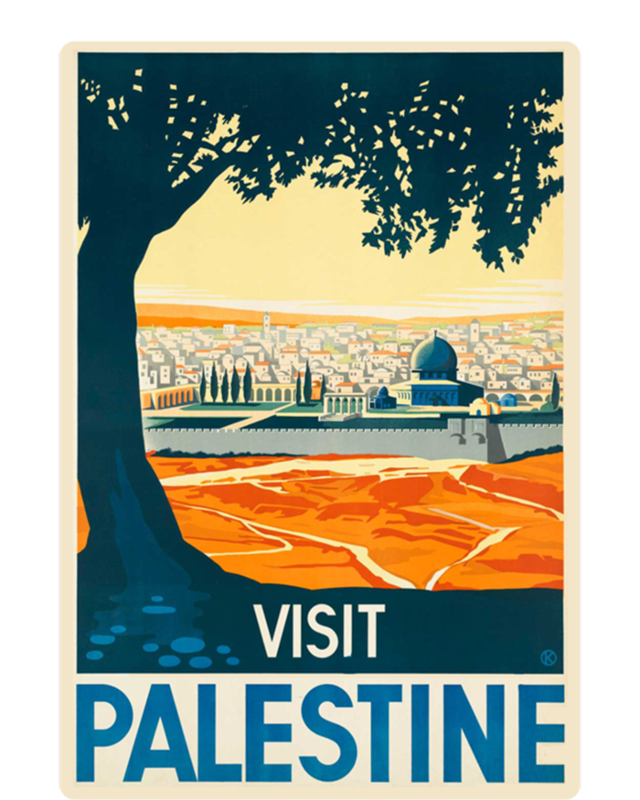 Vintage Poster Middle East Artcute Giftvisit Palestine Cool Gift Poster