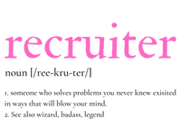 Pink Recruitt Recruiting Definition For Funny Recruiter Gift Canvas