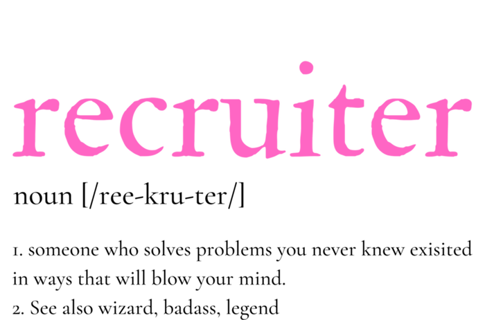 Pink Recruitt Recruiting Definition For Funny Recruiter Gift Canvas