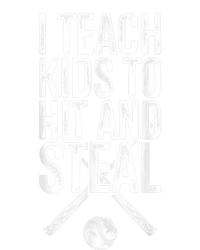 I Teach Ki Ds To Hit And Steal Baseball Coaches Gift Baseball Full Zip Hoodie