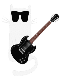 Funny Cat Wearing Sunglasses Playing Electric Guitar T-Shirt