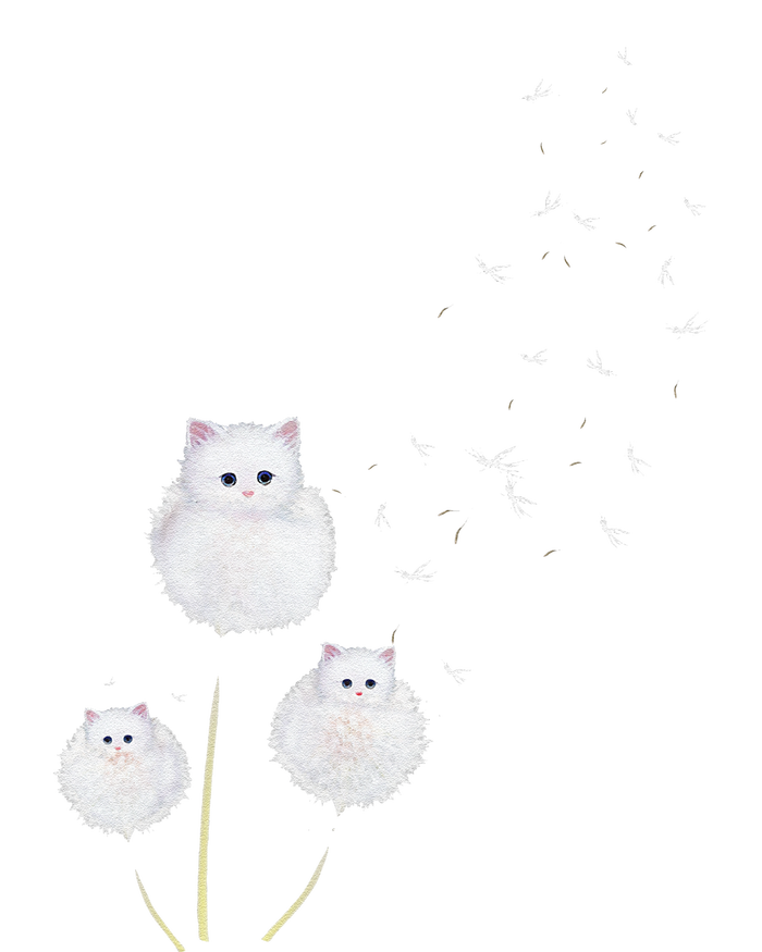 Cat Dandelion Flower Cat Lover Gifts T-Shirt