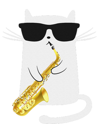 Funny Cat Wearing Sunglasses Playing Saxophone Gift T-Shirt