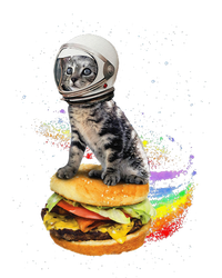 Funny Catronaut Cat Astronaut In Space Hamburger Astrocat T-Shirt