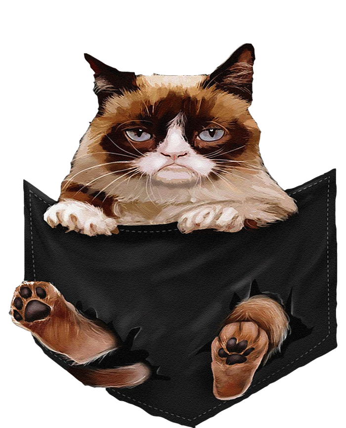 Cat Lovers Gifts Grumpy In Pocket Funny Kitten Face Cooling Performance Long Sleeve Crew