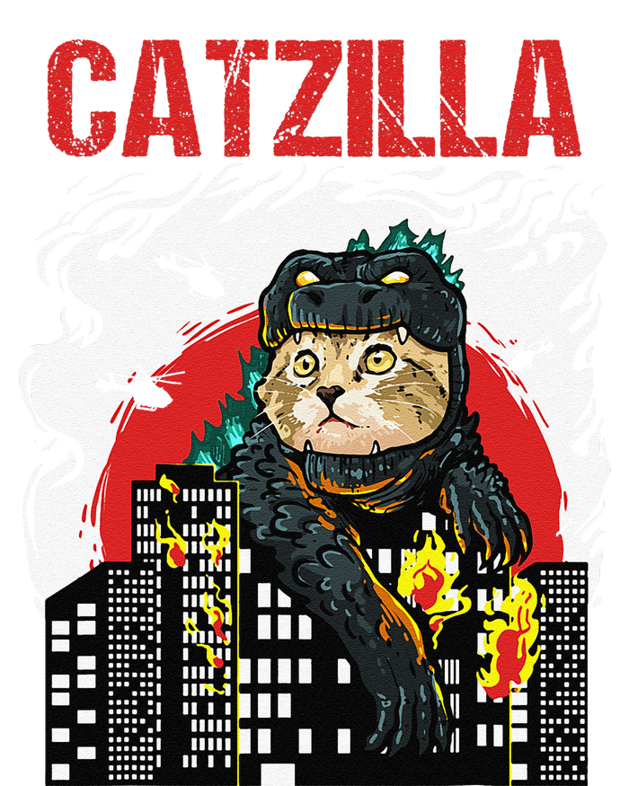 Funny Japanese Catzilla Cat Lover T-Shirt