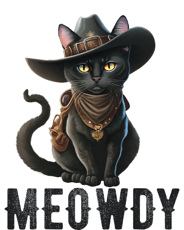 Meowdy Funny Cat Country Music Kitten Cowboy Hat Vintage T-Shirt