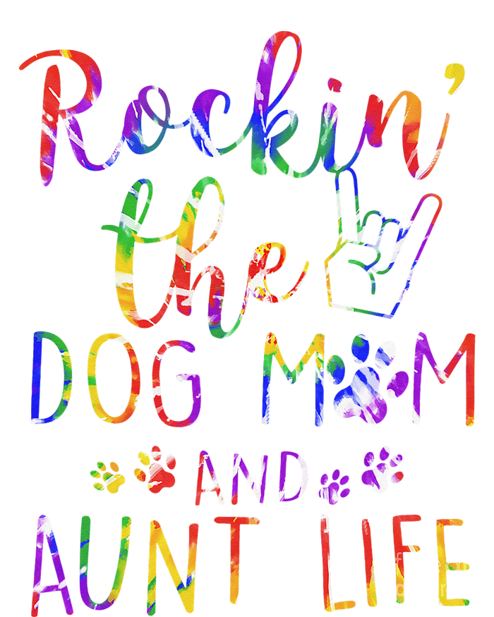 Funny Rockin' The Dog Mom And Aunt Life Tie Dye Lover Baby Long Sleeve Bodysuit