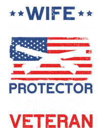 Wife Mom Protector Hero Veteran Proud American Veteran Mom Cute Gift T-Shirt