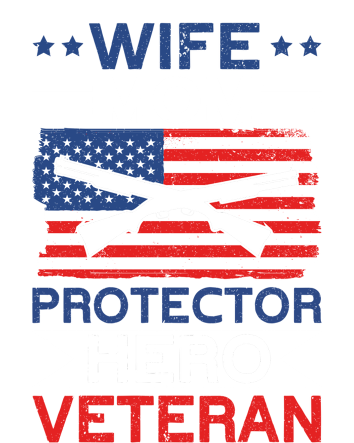 Wife Mom Protector Hero Veteran Proud American Veteran Mom Cute Gift T-Shirt