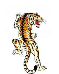 Wild And Free Enjoy Cool Brave Tokyo Japan Wild Tiger Graphic Gift Stripe Pom Pom Beanie