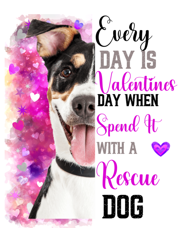 Wo Rescue Dog Dog Valentines Day Mom Dogs Funny Gift Women's T-Shirt