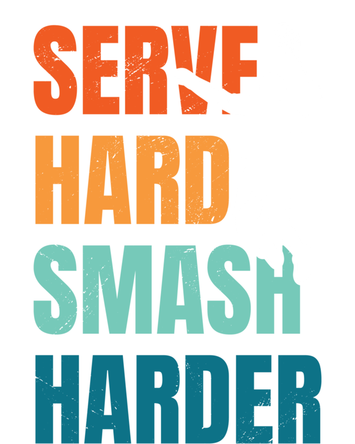 Serve Hard Smash Harder Badminton Player Shuttlecock Sport Cute Gift Ladies Essential Flowy Tank