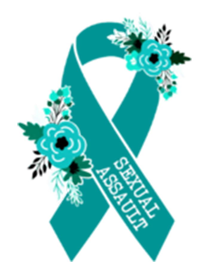 Sexual Assault Awareness Floral Teal Ribbon Awareness Gift Funny Gift T-Shirt