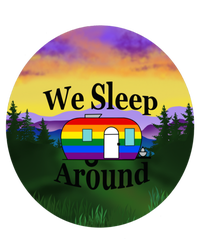 We Sleep Around Camper Lgbt Couple Travel Rv Trailer Funny Cool Gift Tall T-Shirt