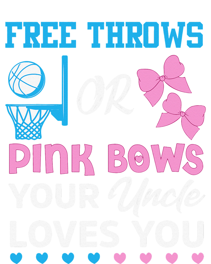 free throws or pink bows Uncle loves you gender reveal T-Shirt