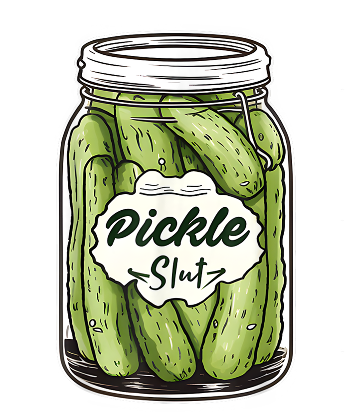 Pickle Slut Funny Pickle Slut Who Loves Pickles Apaprel Full-Length Apron With Pockets