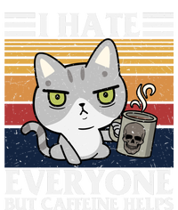 I Hate Everyone But Caffeine Helps Funny Cat Coaster