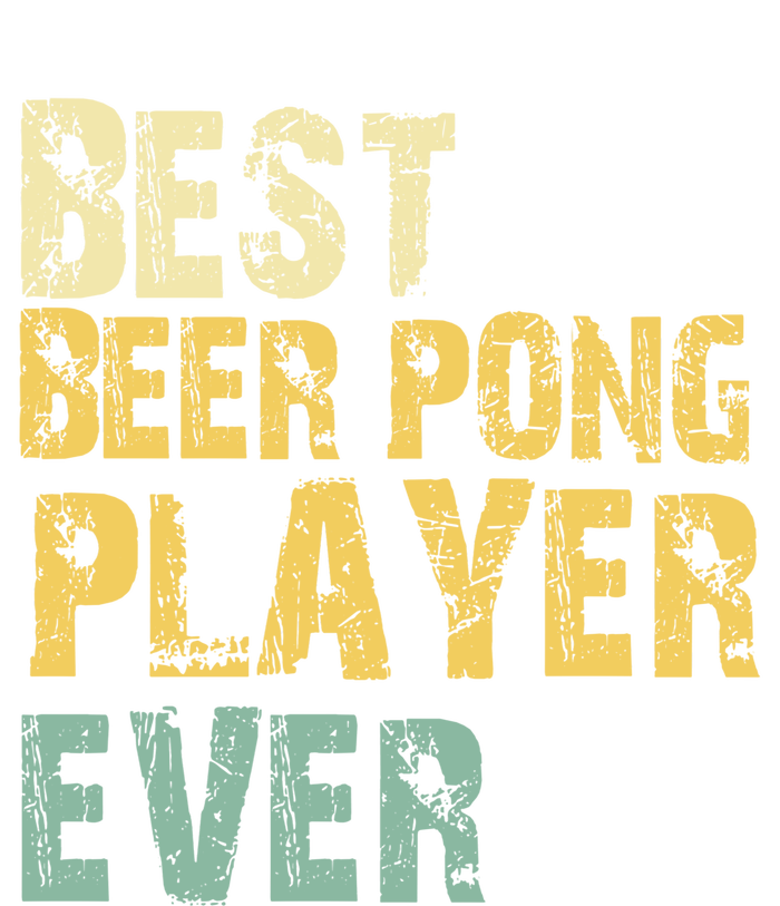 Best Beer Pong Player Ever Retro Vintage Gift Great Gift Stripe Pom Pom Beanie