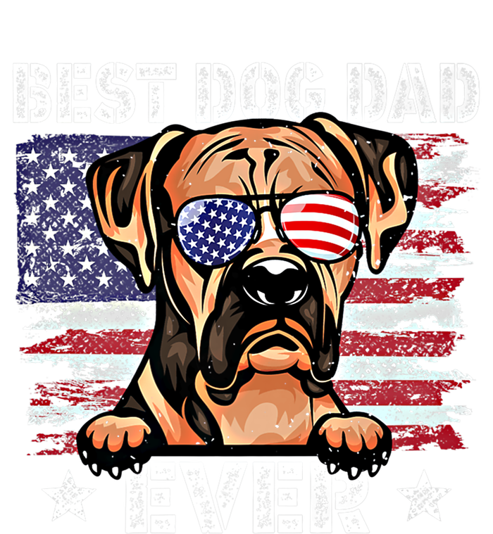 Best Boxer Dad Ever American Flag Fathers Day Gift Pom Pom 12in Knit Beanie