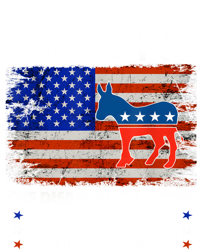 Donkey Pox The Disease Destroying America USA Flag Funny Toddler Long Sleeve Shirt